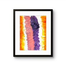 Pittura astratta rosa viola