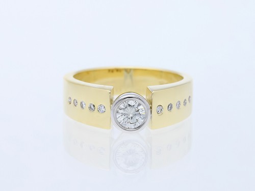 Anello carati solitario - 0,35,