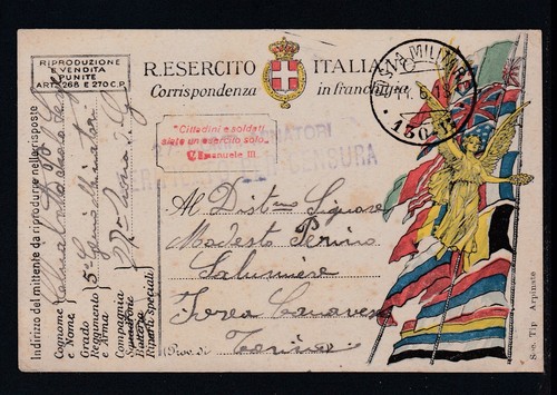 Timbro ww1 posta militare - ww1,