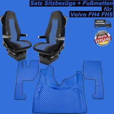 Set di coprisedili + tappetini per VOLVO FH4 FH5 camion automatico blu ecopelle