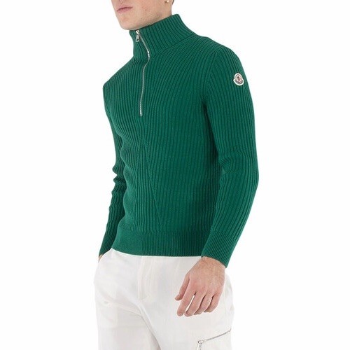 Moncler polo tricot - polo, zip-detail