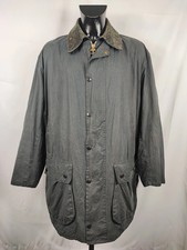 Giacca Barbour Border blu Vintage Cerata C46/117 cm - Navy wax border coat C4...