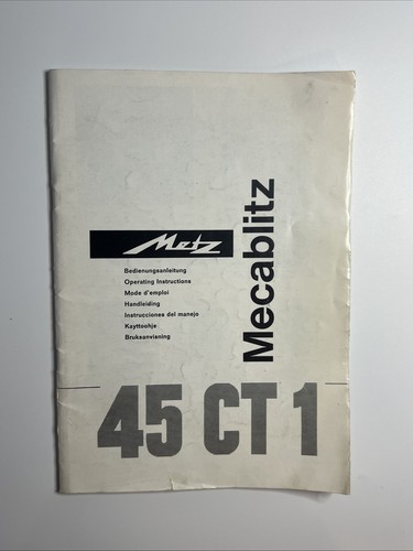 Metz mecablitz 1 manuale - 45,