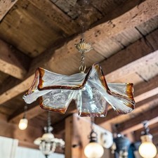 Lampadario vintage in vetro di