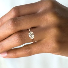 Anello vero diamante certificato GIA IGI tondo 0,58 ct 950 fascia platino...