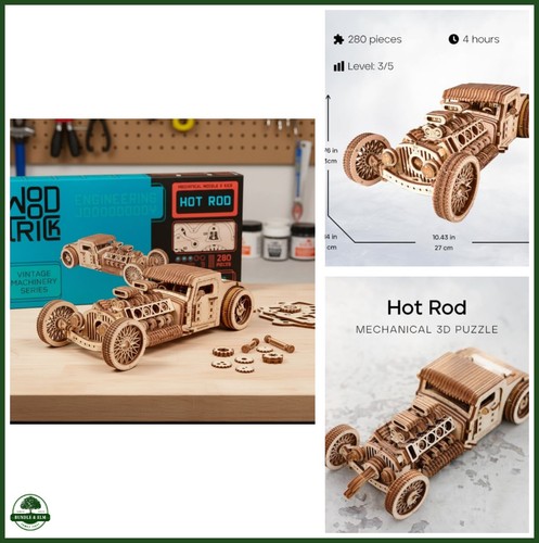 Puzzle legno hot rod - puzzle,