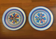 COPPIA PIATTO PIATTI COMMEMORATIVI MONDIALI  CALCIO ITALIA 90 GIORGIO MATTIOLI