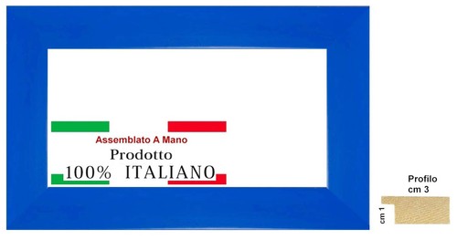 Cornice azzurra piatta - cornice,