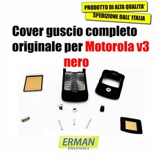 COVER GUSCIO PER MOTOROLA V3 BLACK ORIGINALE SCOCCA NERO