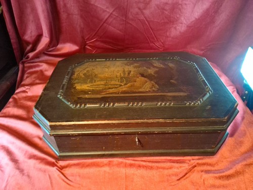 Antica grande scatola legno - antica,