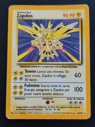 Zapdos rara holo set base - zapdos,