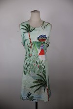 DESIGUAL VESTITO DONNA TG 46 WOMAN CASUAL VINTAGE DRESS ABITO SMANICATO TOP LOGO