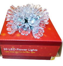 20 luci led petali trasparenti