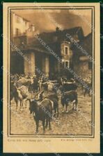 Como Esino Lario Piazza delle Capre Capre cartolina RB7470