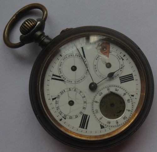 Orologio tasca tripla data - da,