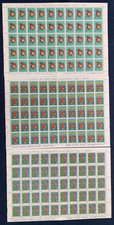 s57141 ITALIA 1975 MNH ** G.ta Francobollo 3v FOGLIO INTERO PIEGATO