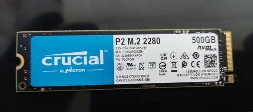 Crucial 500gb pcie nvme - 500gb, m.2