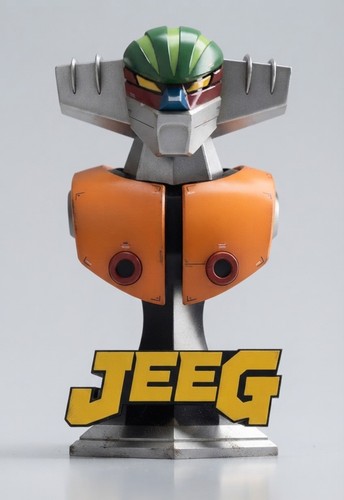 Jeeg robot acciaio busto - acciaio, resin
