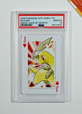 Pokemon PSA 10 Bayleef Green-Jack Of Hearts 10Th Anniversary Poker  2006 Jap