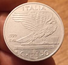 50 Centesimi 1939 XVII Impero Amagnetica, Vittorio Emanuele III, Rif. 7760