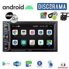 AUTORADIO ANDROID STEREO AUTO 2 DIN 7" POLLICI LETTORE CD DVD GPS WIFI BLUETOOTH
