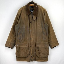 Barbour Classic Northumbria Giacca Cera Uomo C42 Grande Marrone Vintage Cappotto Country