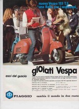PUBBLICITA'  ADVERTISING-PIAGGIO VESPA 125 T.S.-1975  SCOOTER  ITALIANI  EPOCA