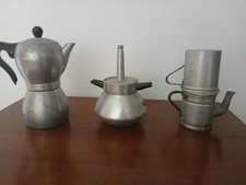 Caffettiera napoletana vintage italiane  Moka caffè lotto di 3 alluminio belle