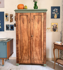 Armadio Guardaroba Antico a due Ante Mobile Vintage in Legno di Noce primi 900