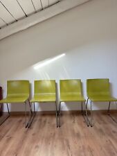 4 sedie Ikea in pelle verdi 