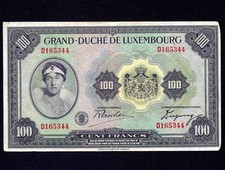 Lussemburgo 100 Franchi 1934