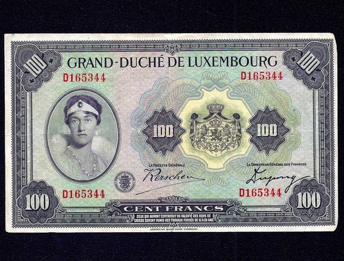 Lussemburgo 100 franchi 1934 - franchi,