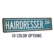 Hairdresser Street Sign Gift