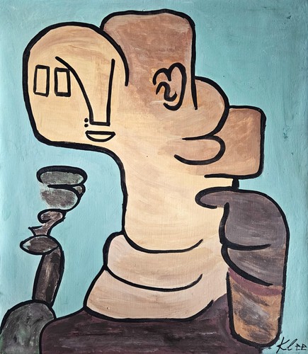 Dipinto olio tela - olio, su