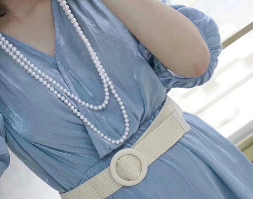 Collana perle bianche - collana, 8-9