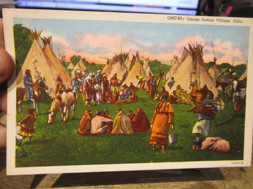Old oklahoma postcard osage - n2,