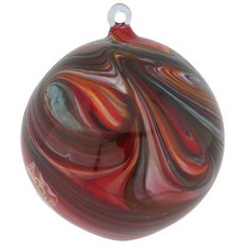 GlassOfVenece Vetro di Murano Calcedonio Decorazione Natalizia - Vortice Rosso