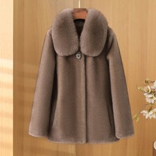 Cappotto pelliccia visone invernale 2026 donna corto vera pelliccia di volpe collo spesso giacca calda