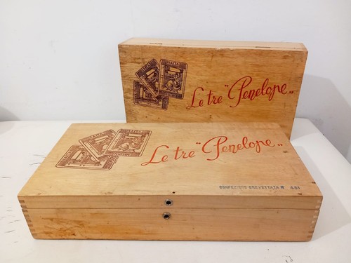 Coppia scatole legno le - in,