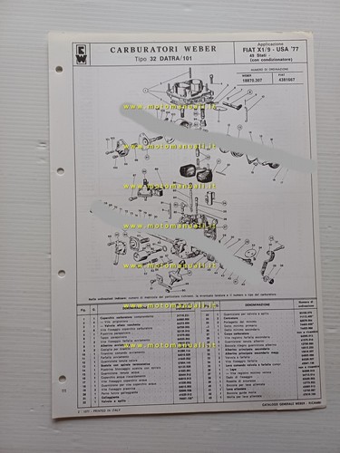 Weber carburatore datra - weber,