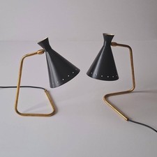 Pair Table Lamps Gino Sarfatti Stilnovo Arredoluce Stilux Pierre Guariche style