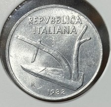 1982 Italy 10 Lire Ten
