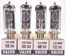 4x EZ80 = 6V4 Valvo Radio Tubo Quad stesso lotto NOS NEW