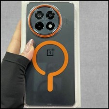 Custodia posteriore magnetica rigida PC per OnePlus 13 13R ultra sottile query trasparente cover