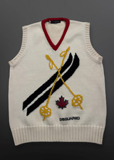 Gilet maglione sci ricamato