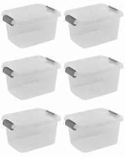 1x/4x/6x 3L Scatole Portaoggetti Trasparenti Sicure per Alimenti con Coperchio Clip Lock e Maniglie