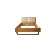 Fusto letto matrimoniale o francese CAGGIANO in legno massiccio, colore quercia.