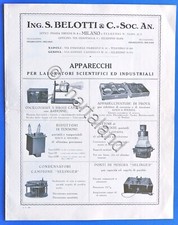 Catalogo illustrato Belotti Apparecchi laboratori scientifici e industriali 1934