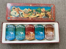 LATTINE VUOTE DA COLLEZIONE vintage CAMEL SNUS FROST ALTE 3,25" x 2" LOTTO di 6 usate in ottime condizioni