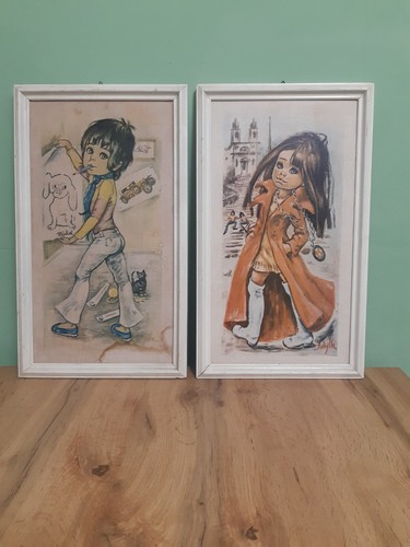 Coppia quadretti anni 70 - di,